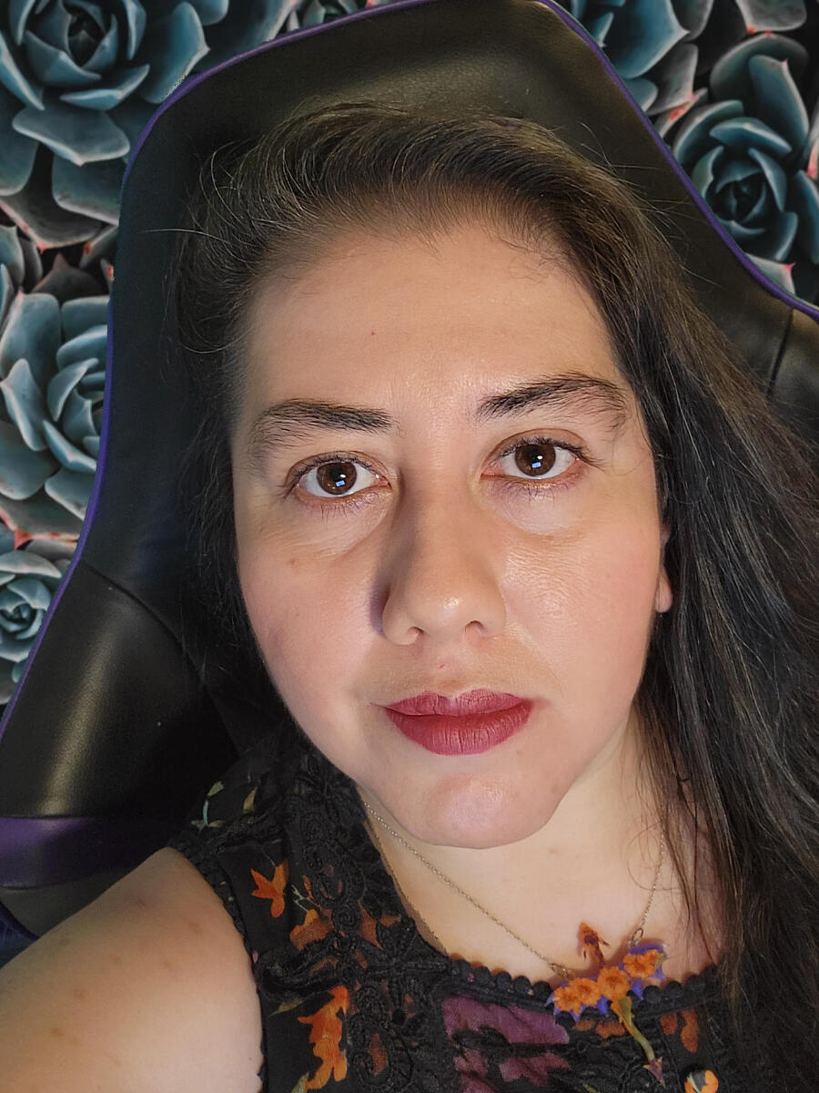 Selfie of me in a car.